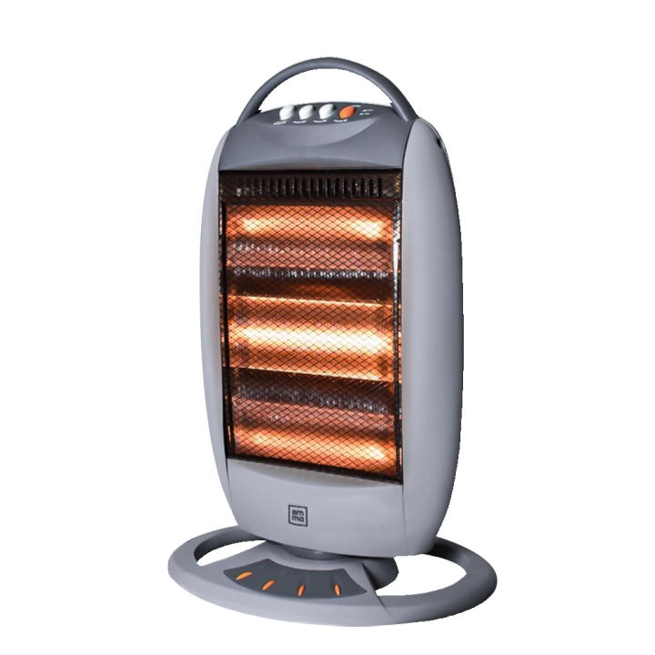 Aya Markt Estufa Halógena 1200W, 3 Pontencias de Calor, Calefactor Halógena de Bajo Consumo, Estufa Calentamiento Silenciosa, Diseño Compacto Portátil, Rotación 180º, Protección Contra Vuelcos