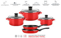 Fagor Optimax - Bateria Cocina 5 Piezas, Acero Esmaltado, Antiadherente Bicapa, Libre de PFOA, Todo Tipo de Cocinas, Inducción, Diseño Ergonómico - details 3