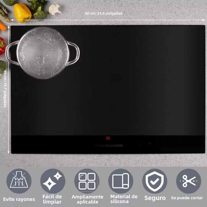 Cubierta De Cocina Inducción Silicona Protector Antiscratch Resistente Al Calor Cubierta De Estufa Nonstick Moderna - 1