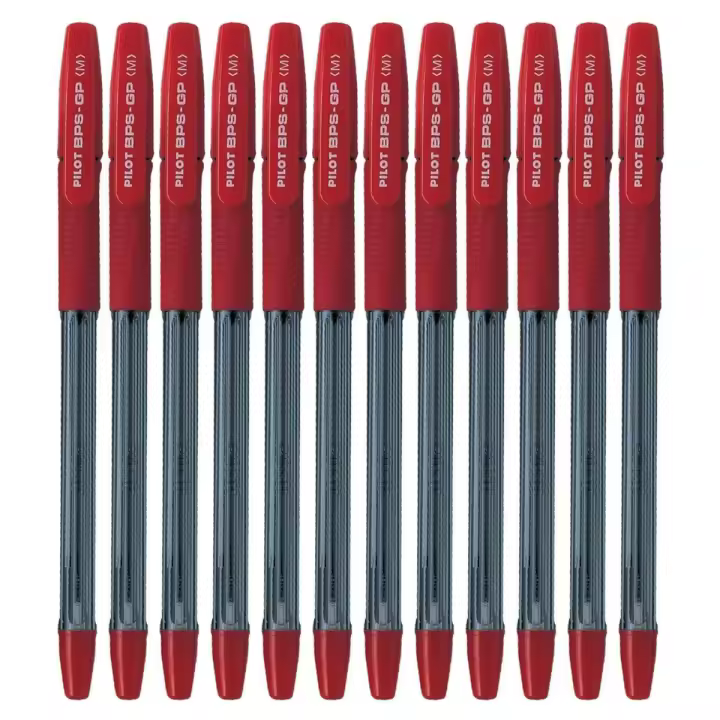 Pilot Bolígrafo BPS-GP 1.6 Punta Bola 1,6mm Grip Tinta Base de Aceite Rojo (Pack de 12) - 1