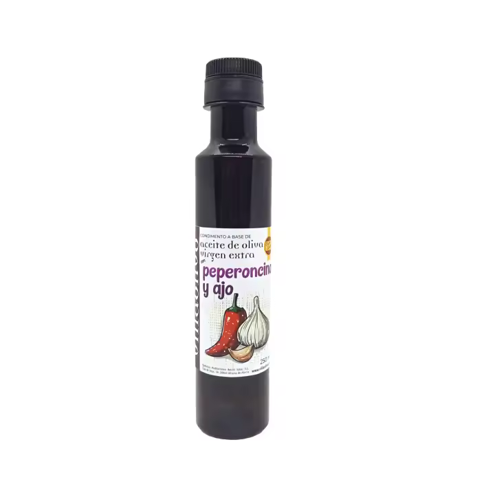 Agrumato Ajo y Peperoncino Villaolivo 250 ml – Gourmet | Sabor Intenso y Picante | Ideal para Pastas y Carnes - 1