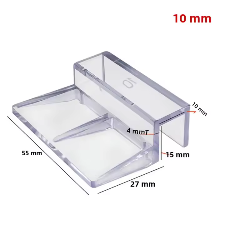 4PCS Soporte De Clip Para Cubierta De Acuario De Vidrio Y Acrílico Para Tanque De Peces Sin Borde Tamaño 6/8/10/12mm - 1