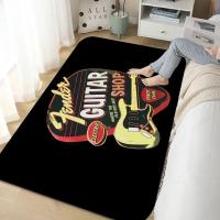 Fender Alfombra De Guitarra Para Decoración De Sala De Estar Alfombra Lavable Antideslizante Para Dormitorio Y Pasillo Alfombra De Cocina Y Puerta - details 5