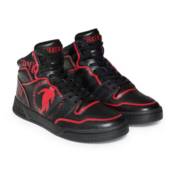 Zapatos Sneakers Hombre Bikkembergs SIGGER B4BKM0103 001 Black. Talla 44. Color Negro/Rojo - 1