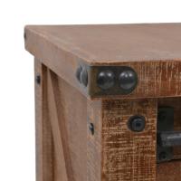 vidaXL Mesa consola de madera de abeto maciza marrón 131x35,5x75 cm Mesa de sofá Mesa de Entrada para Salón Consola de Entrada Mueble Recibidor Mesita Mesa auxiliar Salon - details 4