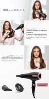 Bellissima K9 2300 - Secador con Tecnología de Iones, 2300W, 8 Combinaciones de Aire y Temperatura, Difusor Incluido | ¡Secado Potente y Cabello Hidratado! - details 0