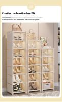 Estante De Zapatos Plegable Multicapa Ahorra Espacio Forma Delgada Para Guardar Zapatillas En Rincón O Puerta Gran Capacidad Soporte Para Zapatos - details 4