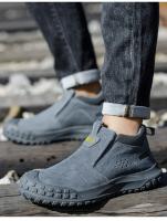 Botas De Seguridad Para Hombre Antideslizantes Indestructibles Zapatos De Trabajo Con Punta De Acero Resistente a Golpes Y Colisiones Cuero Sintético Y Malla - details 10