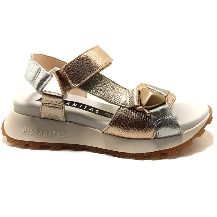 Hispanitas Chv253896 Maui  Sandalias Para Mujer  Multicolor Metalizado. - 1