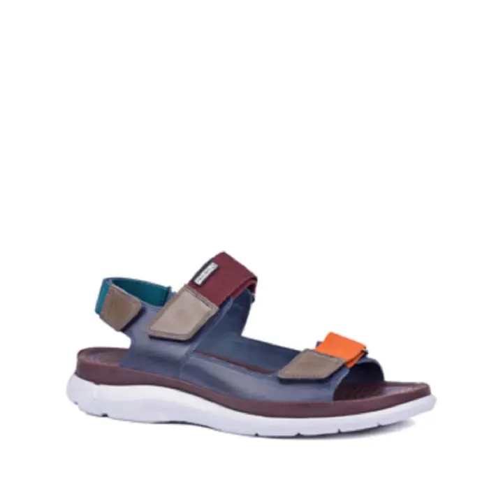 PIKOLINOS  OROPESA M3R-0093C3 SANDALIA DE PIEL COLOR AZUL, AJUSTABLE CON VELCROS EN EMPEINE. - 1