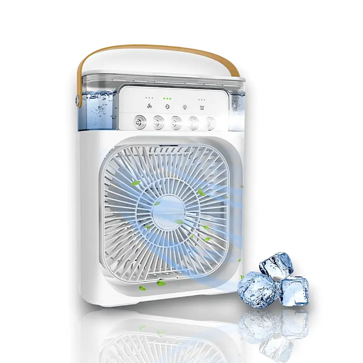 Ventilador Portátil Rociador de Agua - Luces LED | Karawan - 1