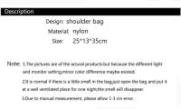Mochila de nailon impermeable para mujer, bolso de hombro, bolso de equipaje de viaje de ocio, bolso cruzado al aire libre, bolso escolar para estudiantes - details 0