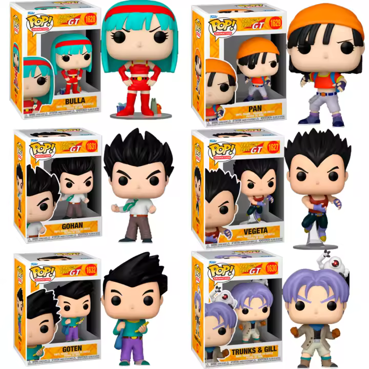 Pack 6 funko Vegeta Trunks Gill Gohan Goten Bulla Pan 1627 1628 1629 1630 1631 1632   Dragon Ball   Z  Pop GT Pop 1627 Funko anime Figuras Funko Pop Vinyl - 1