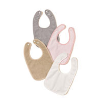 4Pcs Pañuelos De Comer Para Bebés Niño Y Niña Color Sólido Impermeables Toallas Bandanas De Burp Rango De Edad 0-1 Años - details 7
