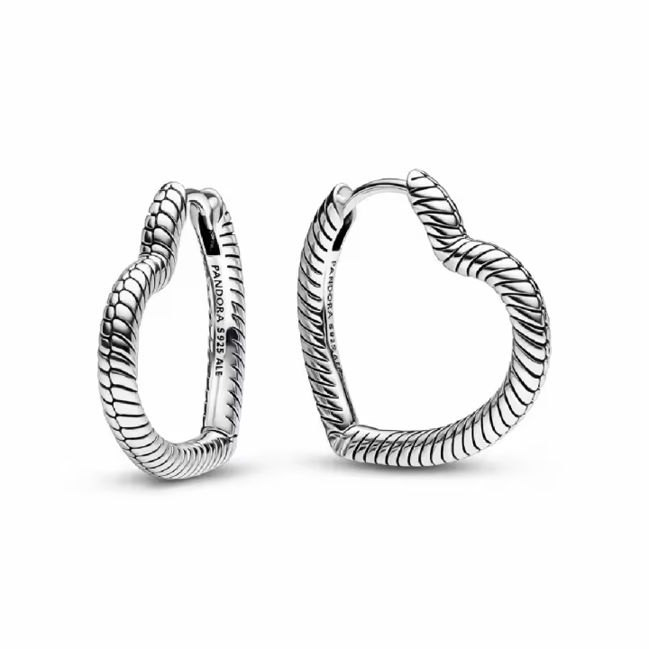 Pendientes Pandora Aros Corazón para charm - 1