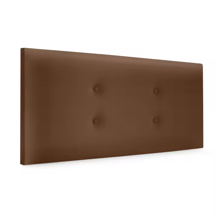 DHOME Cabecero de Polipiel o Tela Acualine con 2 Hileras de Botones Colores Cabezal Tapizado Cama Lujo (Arcilla Polipiel) - 1
