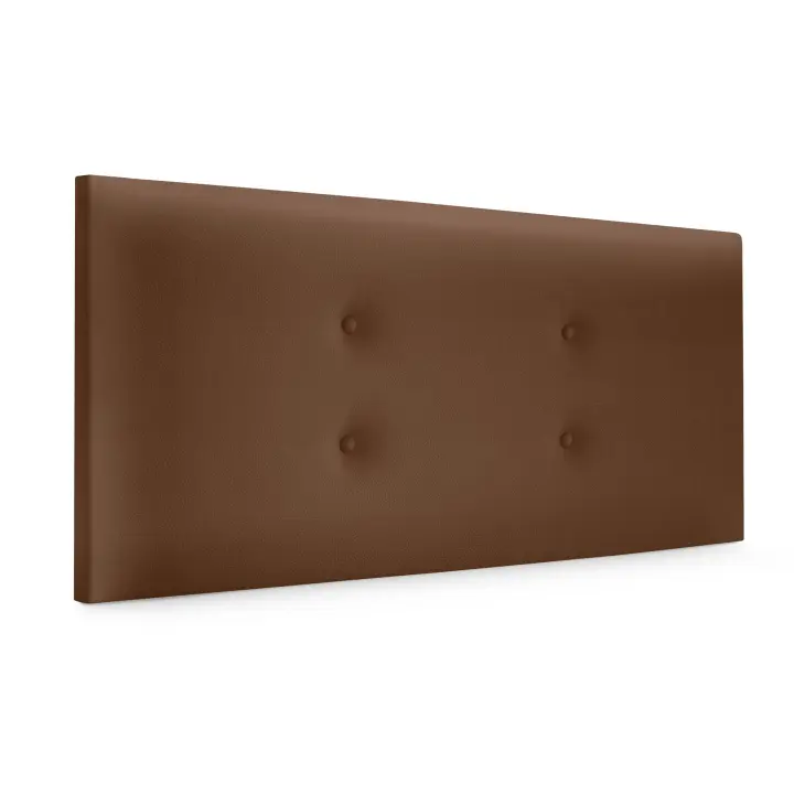DHOME Cabecero de Polipiel o Tela Acualine con 2 Hileras de Botones Colores Cabezal Tapizado Cama Lujo (Arcilla Polipiel) - 1