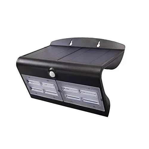 Aplique LED Solar Negro con Sensor 3.2W 400LM 6000K Luz Fría - 1