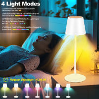 Lámpara De Escritorio LED Recargable USB Lámpara Ambiental Para Dormitorio Luz Nocturna RGB Táctil Para Hotel Bar Restaurante - details 8