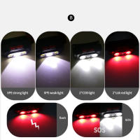 Linterna Frontal Portátil MINI Tipo-C USB Con LED Blanco Rojo 18650 Para Caza Pesca 6 Modos Linterna Frontal De Buceo - details 1