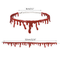 Collar De Sangre Sangrante Para Decoración De Halloween Accesorios De Disfraz De Payaso De Vampiro Material De Resina - details 2