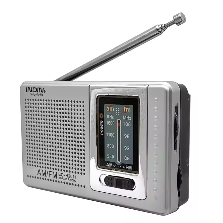 Radio FM Portátil, Am FM Transistor Radio DSP Chip Mini Radio Digital Reproductor de Música con Altavoz, con Conector para Auriculares con Altavoz - 1