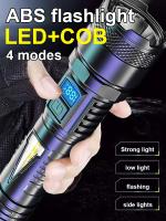Linterna LED Recargable Portátil De 1500W Con Batería Integrada Impermeable Luz De Torcha Exterior De Alta Potencia En Blanco - details 0