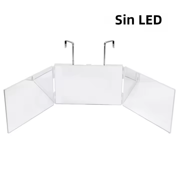 Espejo De Peluquería Tricoidal Con LED 360 Grados Y Iluminación Tricópalo Plegable Para Estilo Y Corte De Pelo Herramienta DIY Para El Cuidado Del Cabello - 1
