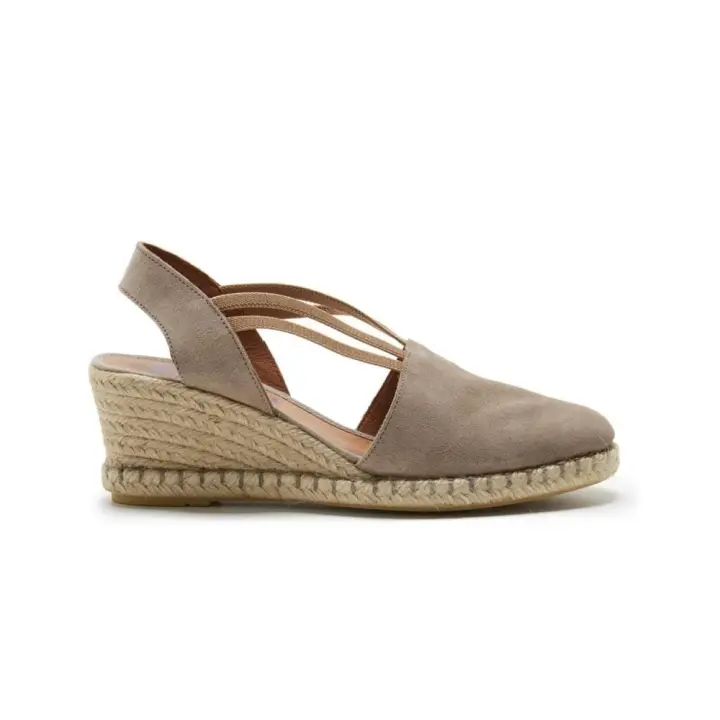 Cuña Esparto Verbenas Maika Mujer Taupe - 1