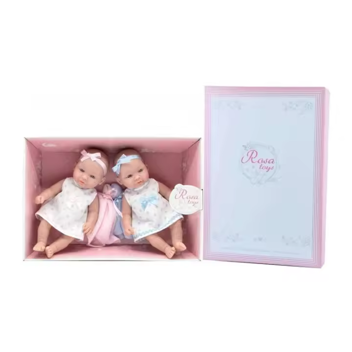 MUÑECAS BEBÉ GEMELOS DE ROSA TOYS - 1