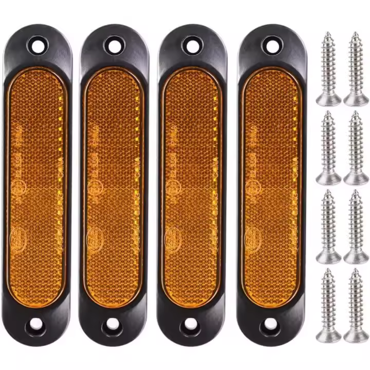 luces LED de posición delanteras y laterales de color ámbar de 12 V a 24 V para remolque de camión, luces LED de posición traseras para estacionamiento de remolque, luces de señal de giro para camión, autobús,RV,SUV,UTV - 1