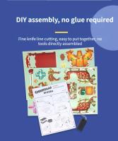 Rompecabezas 3D Creativo Juego Educativo Para Niños Casa De Navidad DIY Regalo De Año Nuevo Juguetes Para Bebés - details 2