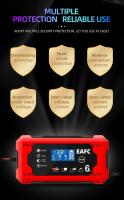 Cargador de batería de coche totalmente automático de 12 V y 6 A con pantalla LCD, cargadores inteligentes, protección múltiple, cargador de batería con reparación de pulsos, para coches y motos - details 2