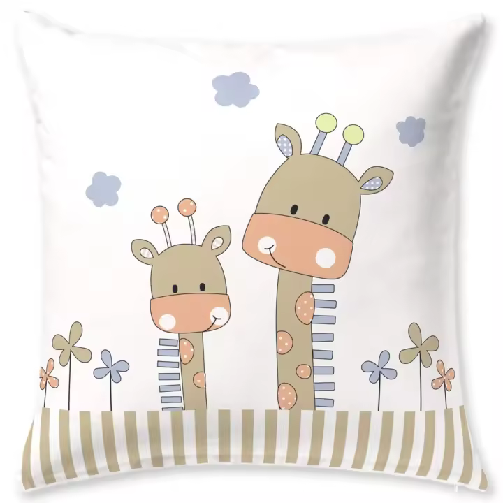 JVR - COJIN ALGODON modelo JOYFUL COJIN 1 - Tejido 100% Algodón - Estampado digital - Fabricado en España - Medidas 60x60 - 1