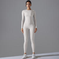 Conjunto De Yoga Deportivo Transpirable Y Estirable Con Control De La Panza Y Modelador Leggings De Glúteos Slimming Top Activo Para Gimnasio - details 0
