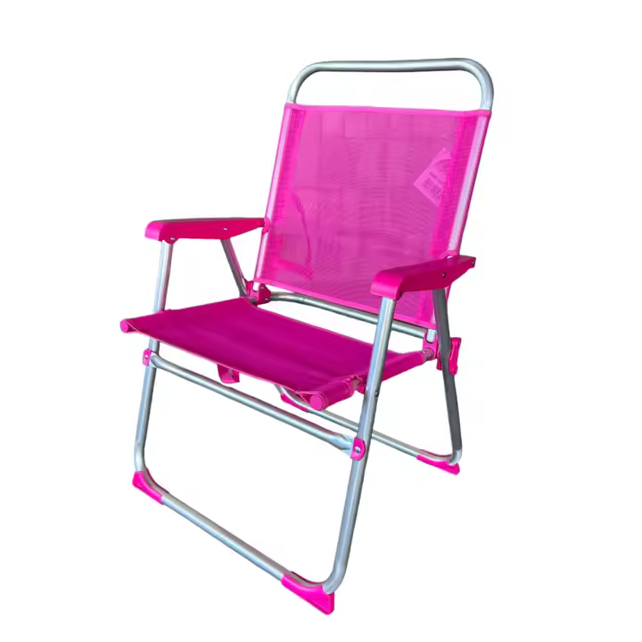 Silla plegable de Playa diferentes Colores, con Estructura de Aluminio y textil multibibra, transpirable y Fresh, 53x50x81 cm - 1