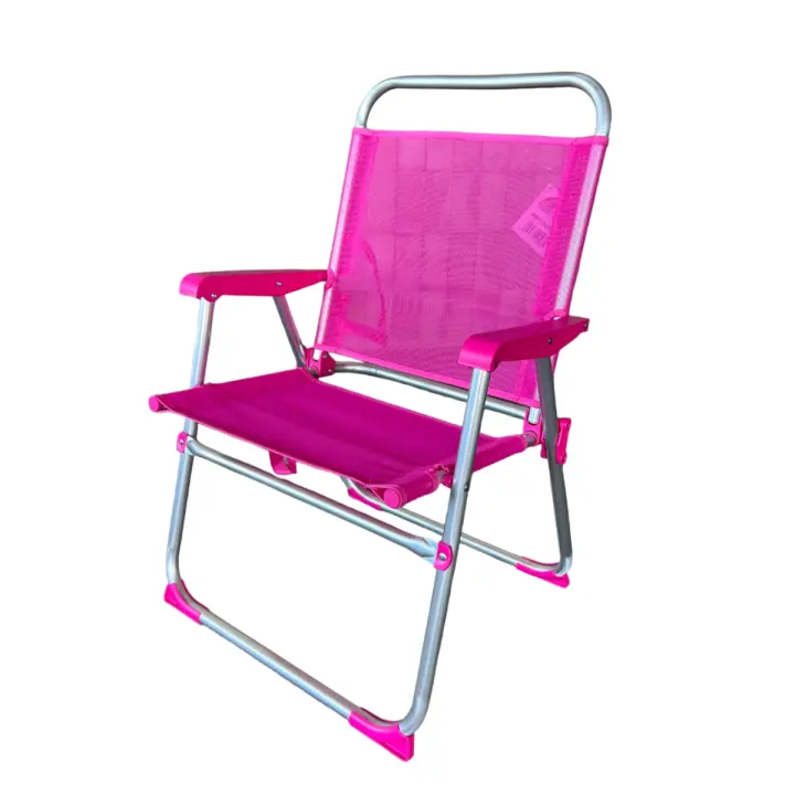 Silla plegable de Playa diferentes Colores, con Estructura de Aluminio y textil multibibra, transpirable y Fresh, 53x50x81 cm - 1