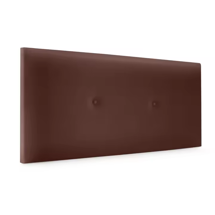 DHOME Cabecero de Polipiel o Tela Acualine Liso con Botones Tapizado Colores Cabezal Lujo Cama Dormitorio Moderno Acolchado (Chocolate Polipiel) - 1