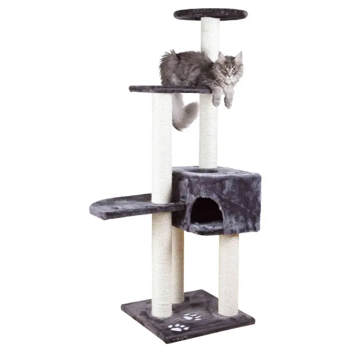 Trixie Rascador para Gatos Alicante Antracita con Forro de Felpa y Cuerda de Sisal - 1