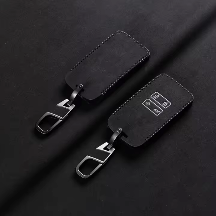 Funda De Llave De Coche En Cuero Para Renault Captur Koleos Kadjar Arkana Megane Dacia Duster Sandero Stepway Control Remoto Inteligente Fob Caso - 1
