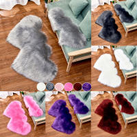 Alfombra De Piel De Oveja Falsa En Forma De Corazón Doble Suave Y Abrazable Alfombra De Zona Para Sala De Estar Decoración De Cama Alfombra Antideslizante Resistente Al Desvanecimiento Para Uso Doméstico Y Hotel - details 0