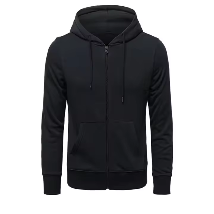 Sudadera De Capucha Tendencia Para Hombre Estilo Retro Harajuku Color Sólido Alta Calidad Chaqueta Streetwear Cierre De Cremallera Casual Suelta Ropa - 1