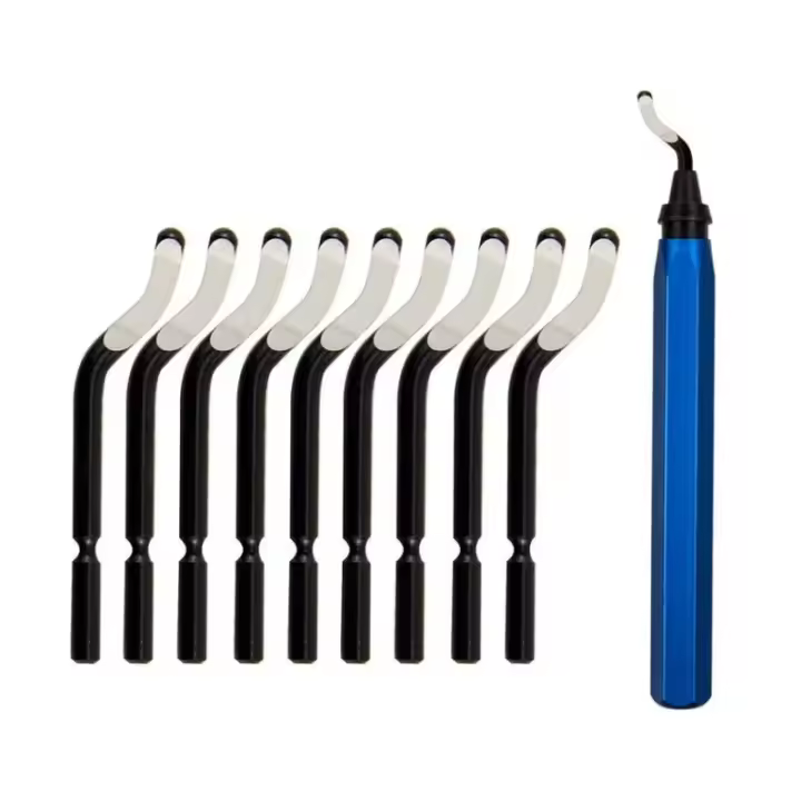 Set De 11 Herramientas De Afilado En Acero Inoxidable Para Trabajar Madera Y Plástico Herramienta Rotativa De 360 Grados Para Desburrar Y Cortar Agujeros - 1