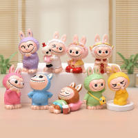 9pcs Labubu Muñecas De Colección Ciega En Caja Sorpresa PVC Moda Kawaii Modelo De Dibujo Animado Misterioso Para Decoración De Bolsa - details 1
