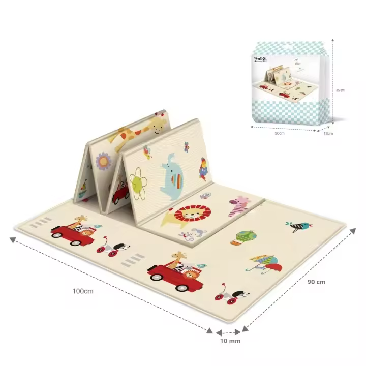Ideal para Bebés y Pequeños Alfombra De Juego Para Bebés Plegable Y Impermeable Reversible Y Versáril - 1