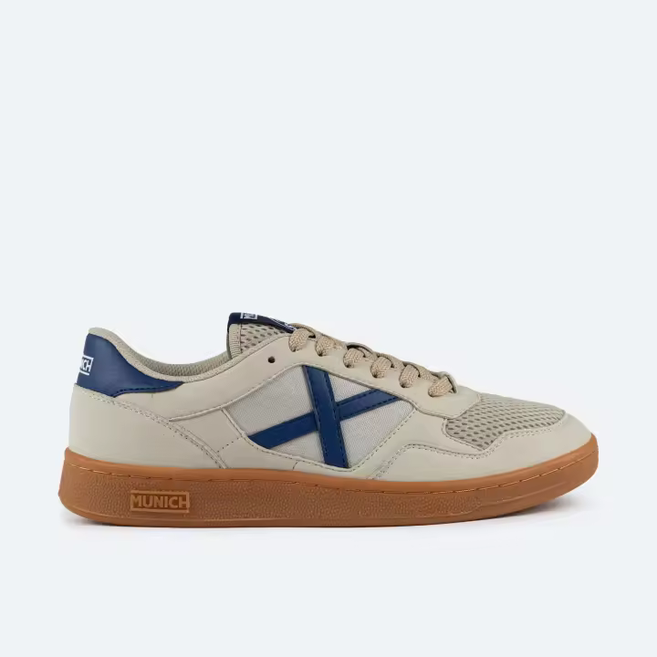 ZAPATILLA MUNICH MODELO ARROW COLOR BEIG AZUL - 1