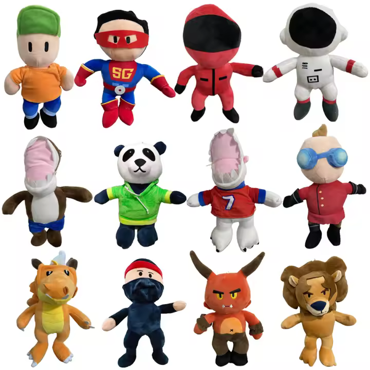 Muñeco De Peluche Stumble Guys Juguete Suave De Anime Cartoon Juguete De Cojín Kawaii Para Niños Regalo De Cumpleaños Unisex Tamaño 22-30cm - 1