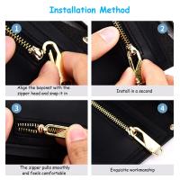 Kit De Reparación De Cremalleras Con 5 Piezas Cabeza De Cremallera Metálica Para Reparación Y Reemplazo Universal - details 4