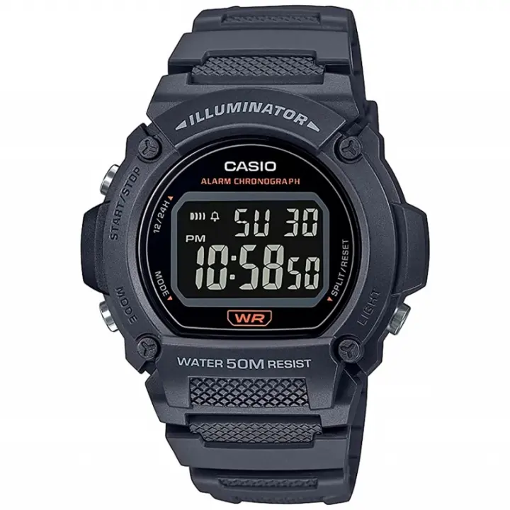 Casio W-219h-8bv Youth Reloj Para Para Hombre Color Gris - 1
