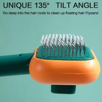 Cepillo Para Peluquería De Mascotas Para Perros Y Gatos Eliminador De Pelusa Desenredante Adecuado Para Cabello Largo Y Enredado Herramienta De Grooming - details 4